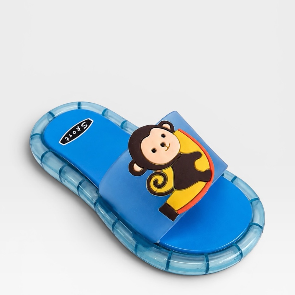 Blue Kids Monkey Slide Sandals